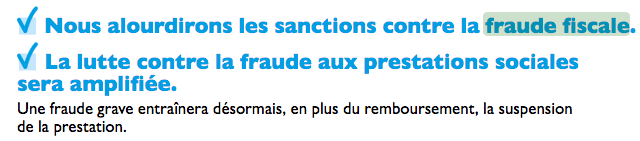 Extrait du programme d'Emmanuel Macron concernant la fraude.
