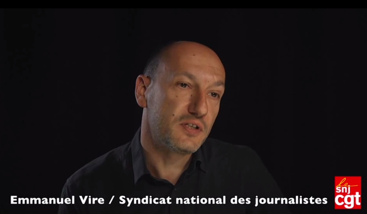 Emmanuel Vire interviewé au sujet du projet de loi sur le renseignement, le 1er juin 2015.
