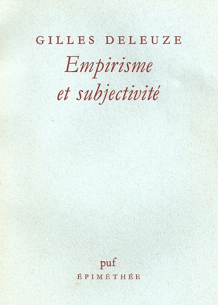 Couverture de "Empirisme et subjectivité" de Gilles Deleuze (1953)