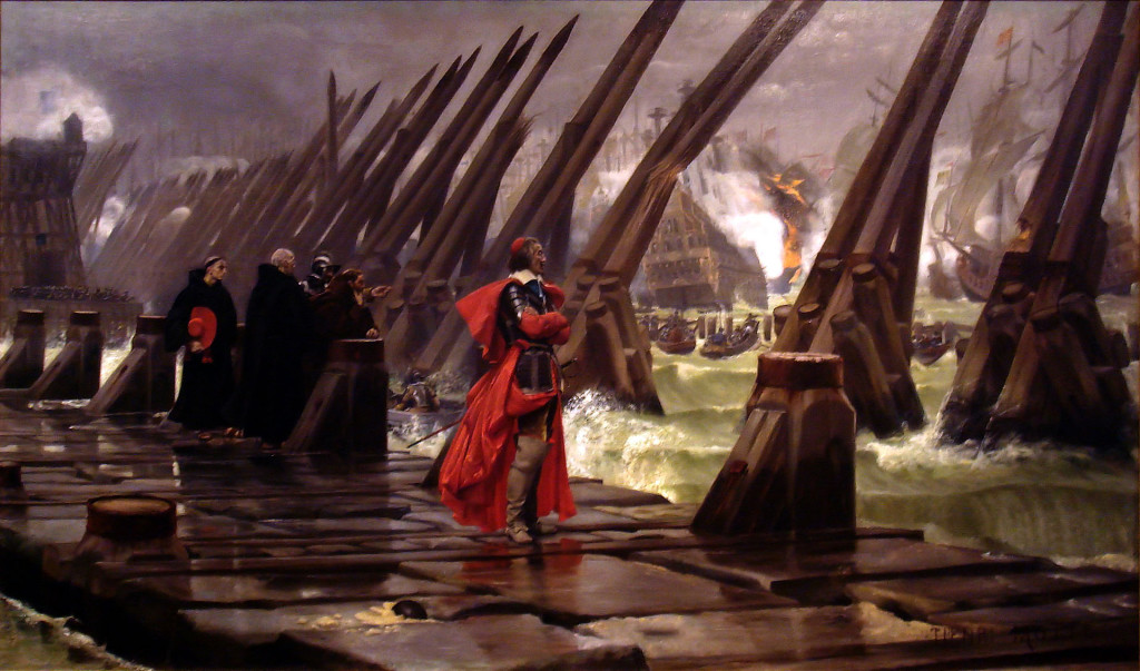Le Cardinal de Richelieu au siège de La Rochelle - Henri-Paul Motte (1881)