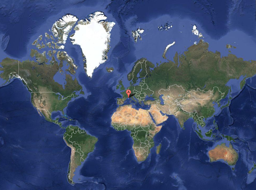Brignoles (Var) sur la carte du Monde
