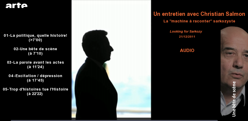 La "machine à raconter" sarkozyste - Un entretien avec Christian Salmon (Arte 21/12/2011) - Collage politproductions