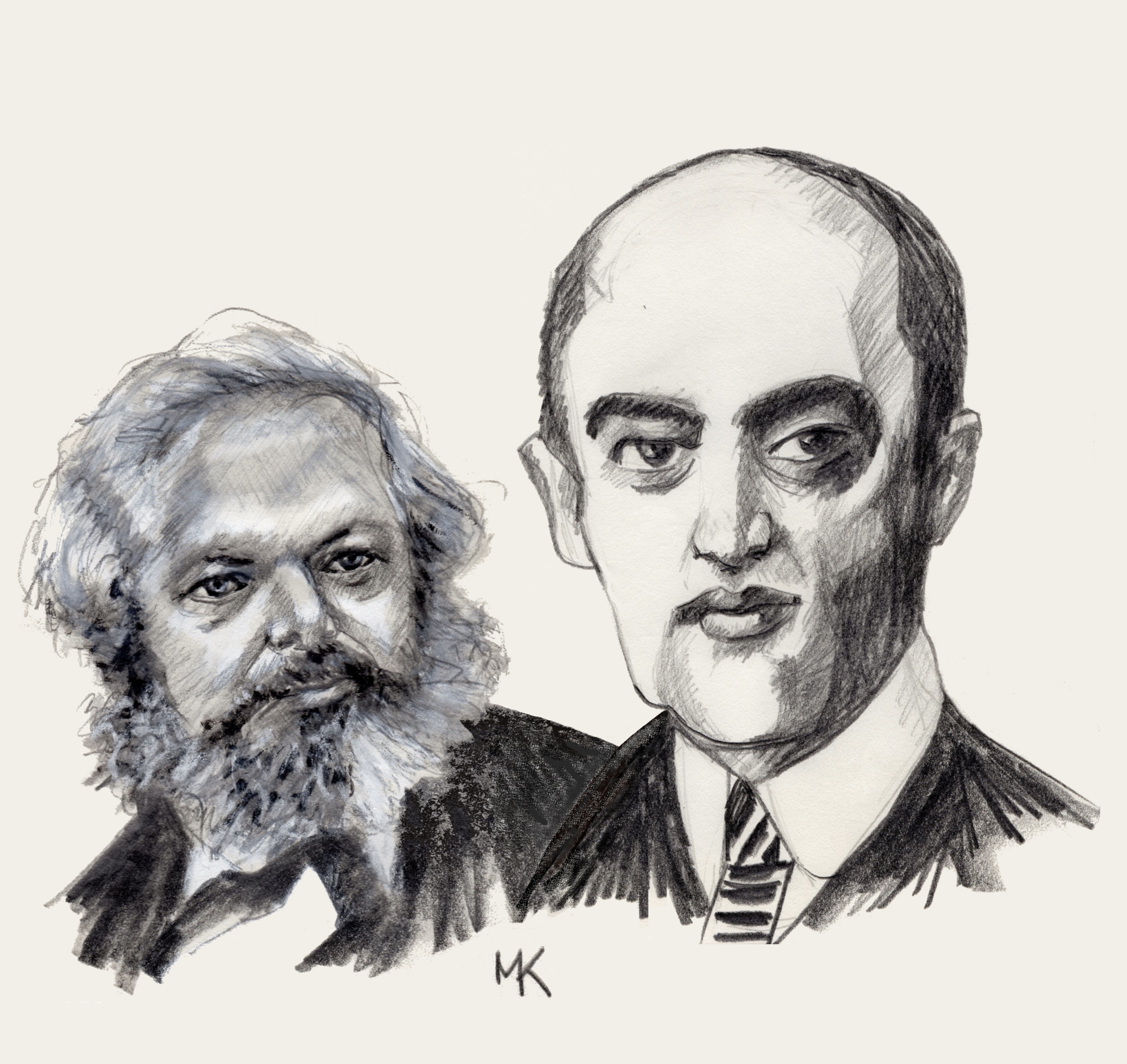 Karl Marx, Joseph Aloïs Schumpeter - 2015 - © Monik Bouvier/Politproductions