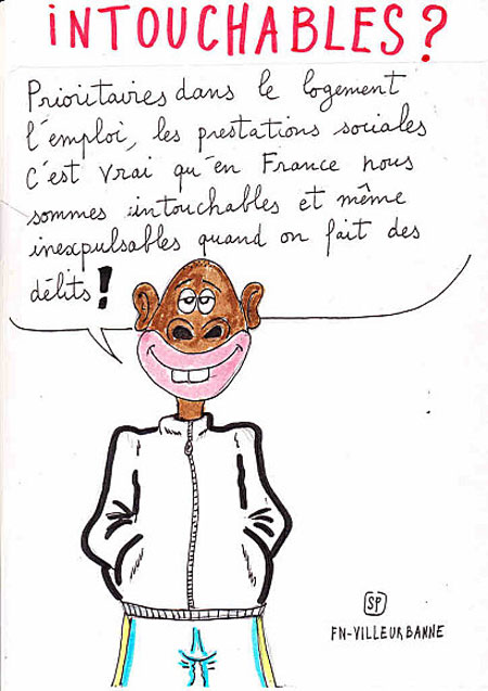 Dessin raciste de Stéphane Poncet sur Omar Sy